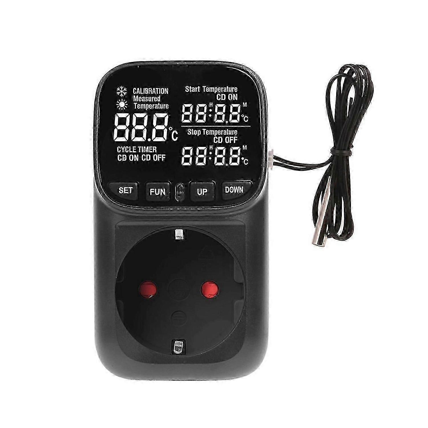 Digital Temperature Controller Socket with Timer Switch Heating Cooling for Refrigerator Aquaculture