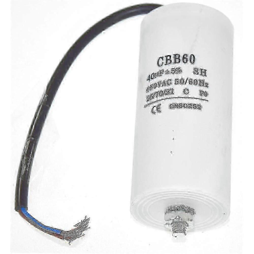 Universal 40uf Capacitor with 22cm Cable Connectors