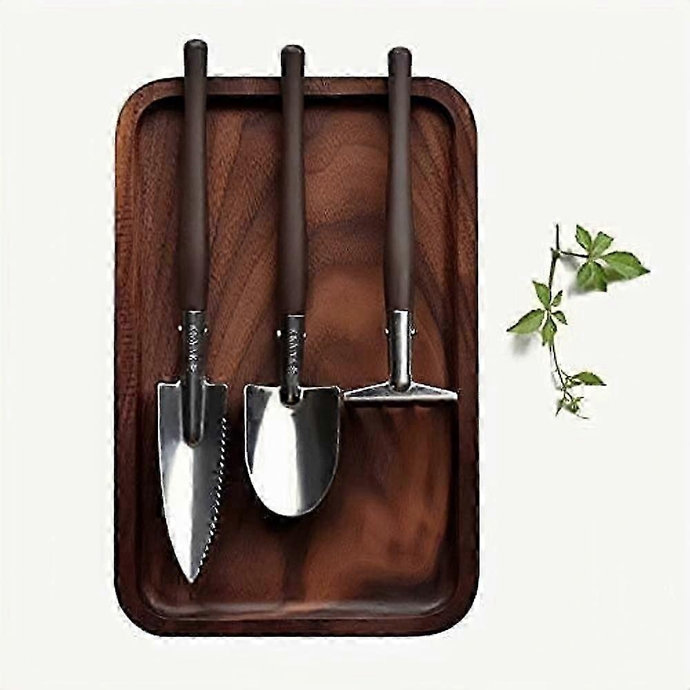 3pcs Mini Spade Rake Garden Tools Rubber Handle