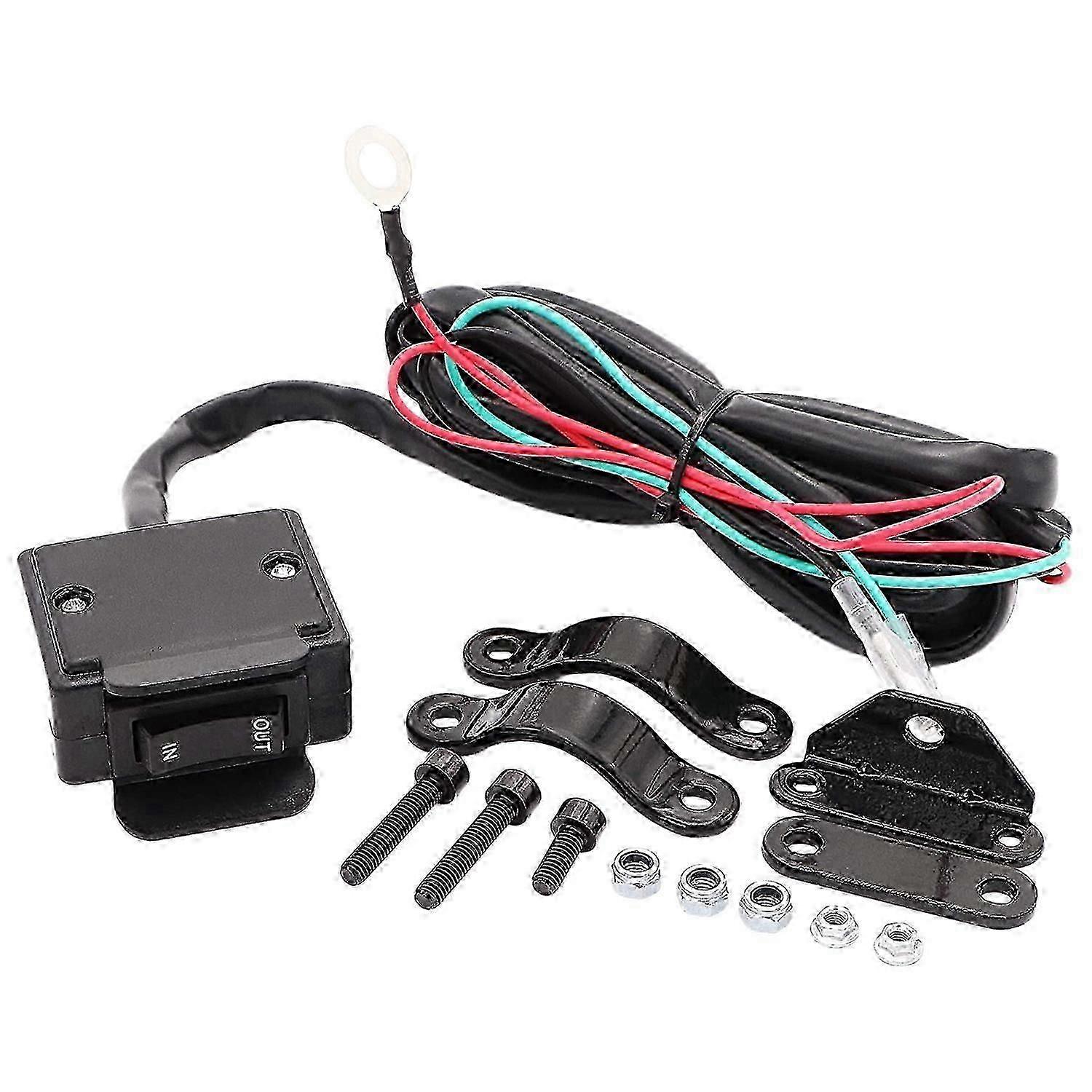 12V Universal Waterproof ATV/UTV Winch Rocker Switch with Handlebar Control Kit