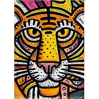 Tiger Street Pop Art Jigsaw Puzzle - Colorful Urban Style Artwork Puzzles SQZ382