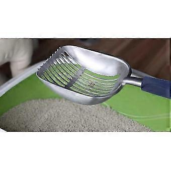 Metal Litter Shovels Aluminum Alloy Cat Litter Shovel With Long Handle Easy To Clean For Pets, Straight Stripes