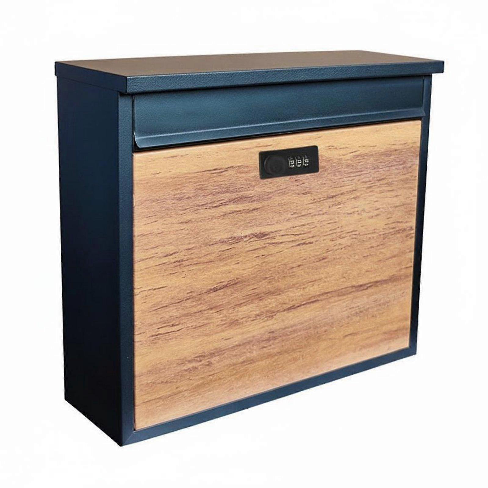 Combination Lock Letterbox Modern Pattern Wall Mounted Mailbox Easy Installation