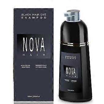 Nova Instant Color Dye Shampoo, 4 tinten, voor mannen en vrouwen, 500 ml, natuurlijke ingrediënten, grijsdekking.