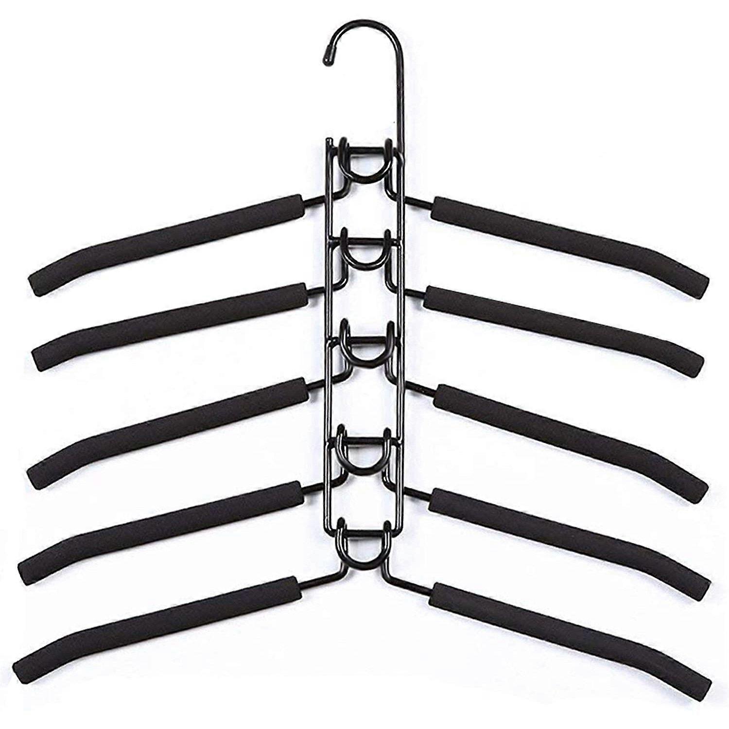 Space-Saving Multilayer Chrome Hangers with Non-Slip EVA Padding