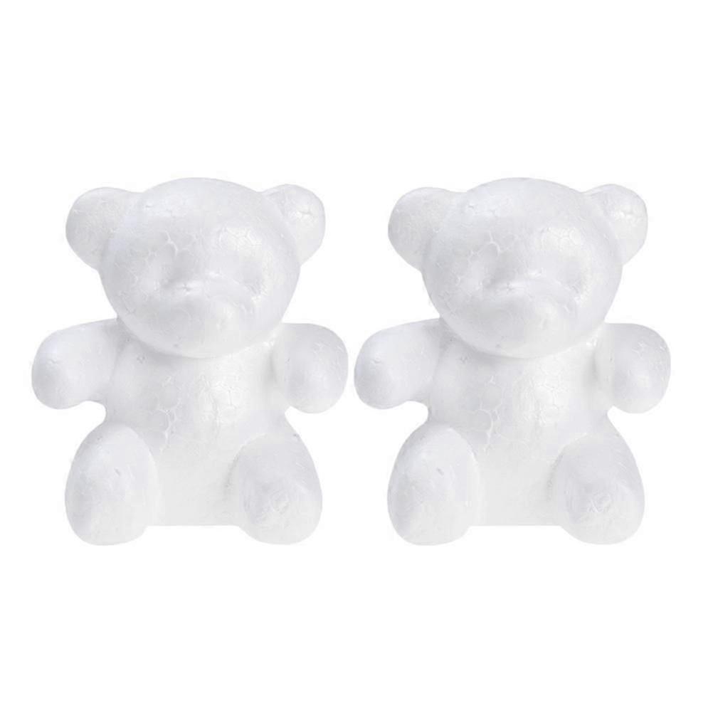 Craft Bear Model White Foam Bear compatible with Decoration 6Pcs Set