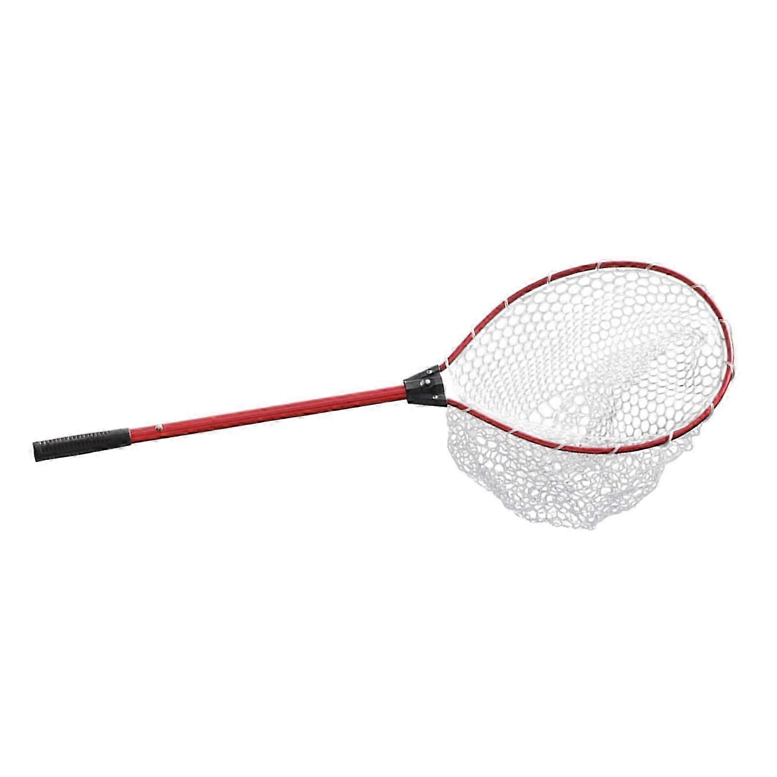 Fishing net, foldable telescopic handle, durable red rubber.