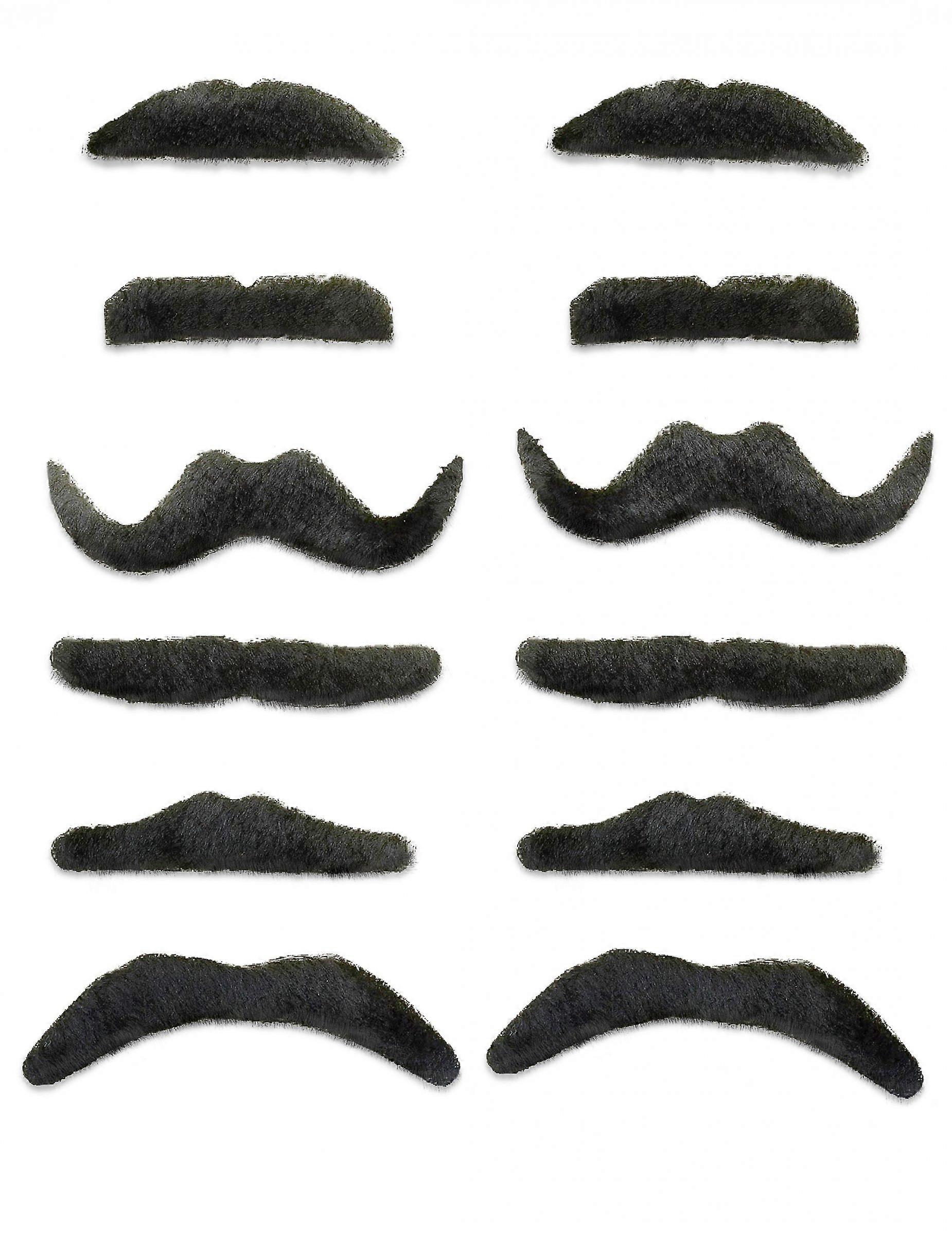 12 Black Mustaches