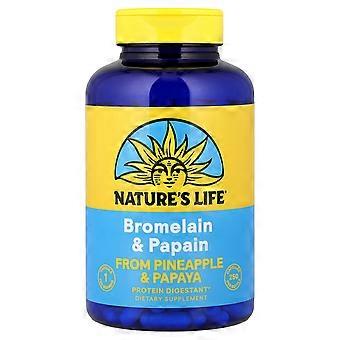 Nature's Life, bromelaiini ja papaiini, 250 kapselia