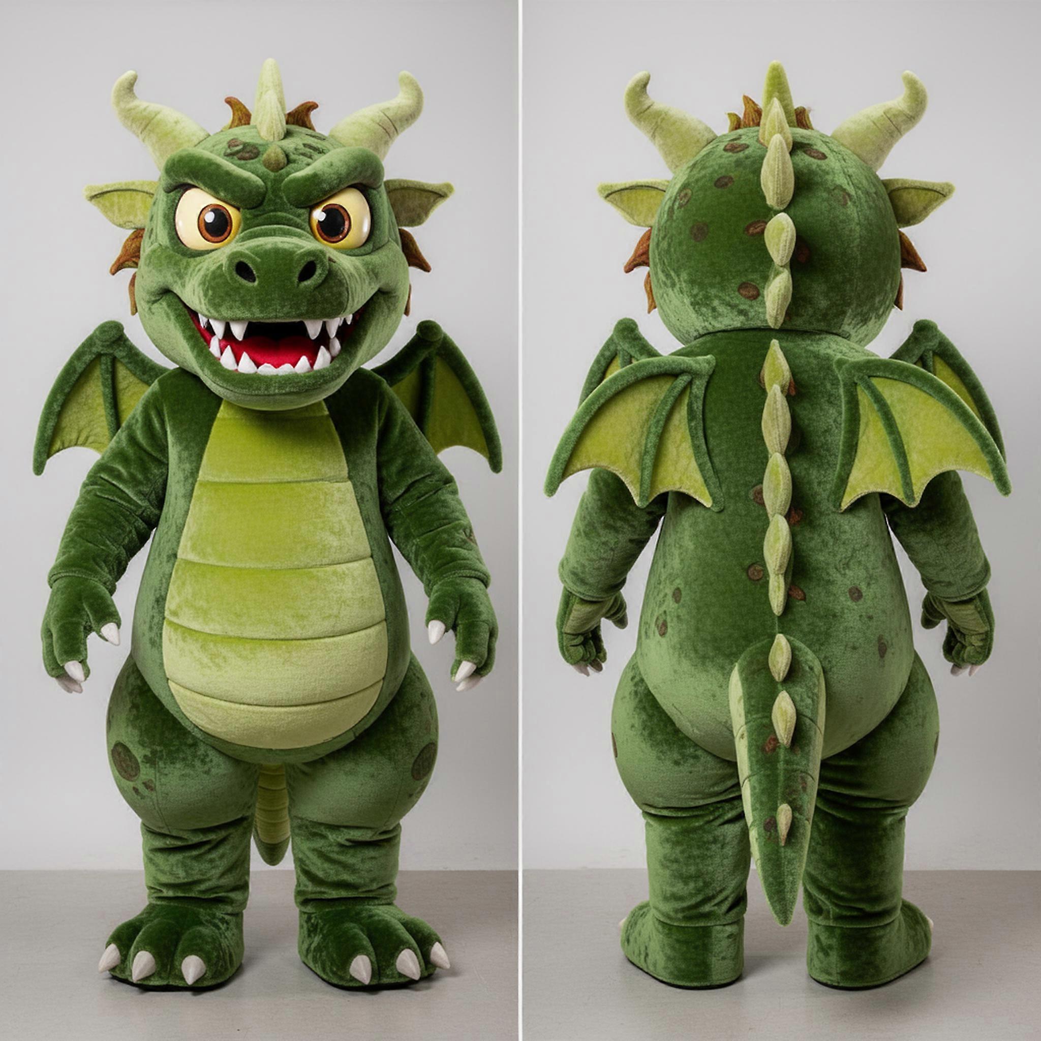MASTICOT Olive Monstrous Dragon Mascot
