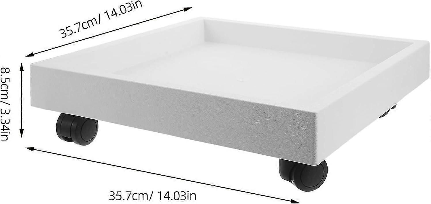 Drip Pan Square Plastic Tray with 4 Wheels