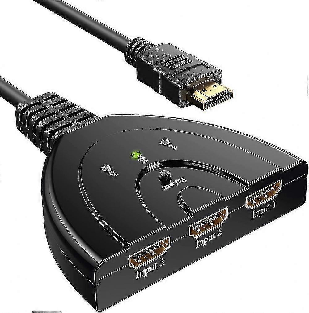 3-Input Hdmi Switcher 1080p Gold