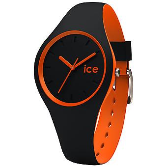 Ice duo black orange watch for Unisex Analog Automatic Japanese with Silicone DUO bracelet. BKO. U.S.16