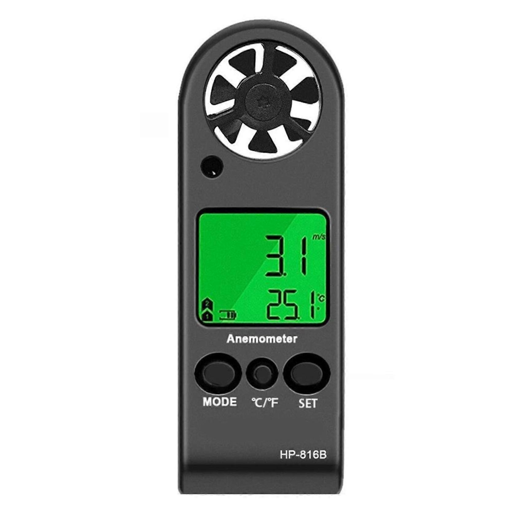 Digital Anemometer,Wind Speed & Temperature Tester with LCD Backlight,Wind Chill Function for Wind Velocity Measurement