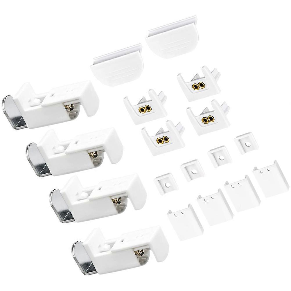 4Sets White Curtain Fitting Clamp for Roller Blind Replacement Accessories