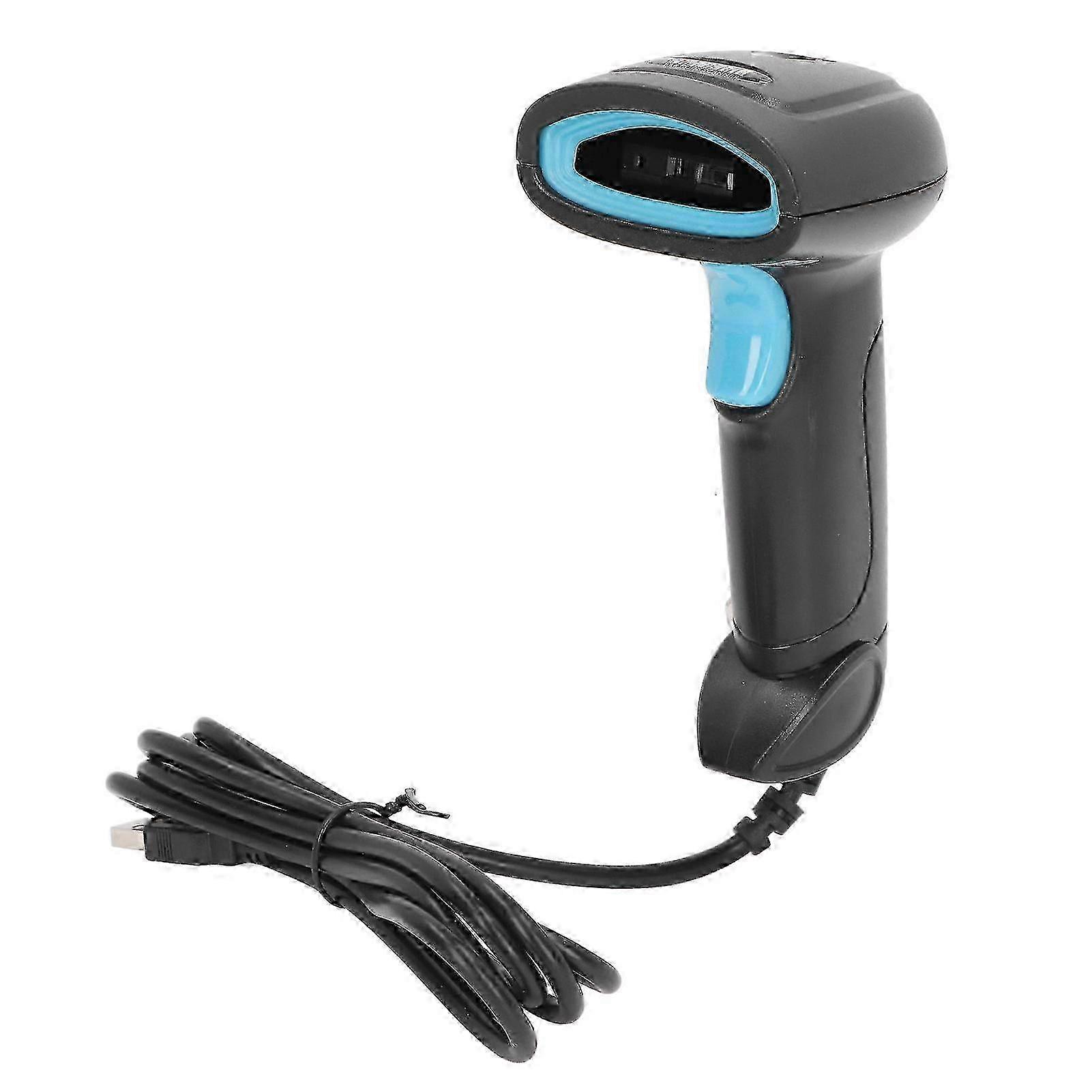 1D Barcode Scanner CCD Scanning Gun Handheld Bar Code Reader compatible with Supermarket Store Warehouse Express Logistics