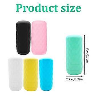 6 Pack Silicone Travel Bottle Covers Leakproof Stretch Fit Protectors for Shampoo Toiletry Bottles