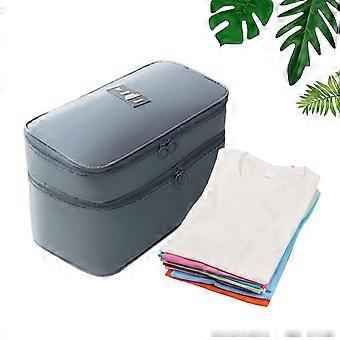 Travel Underwear Organizer Bag, Compact Lingerie Storage Case for Bras and Panties, Durable Gray Design
