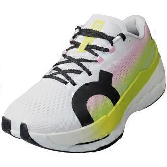 On Running Cloudboom Max Mens Fashion Trainers in Lime Raspberry