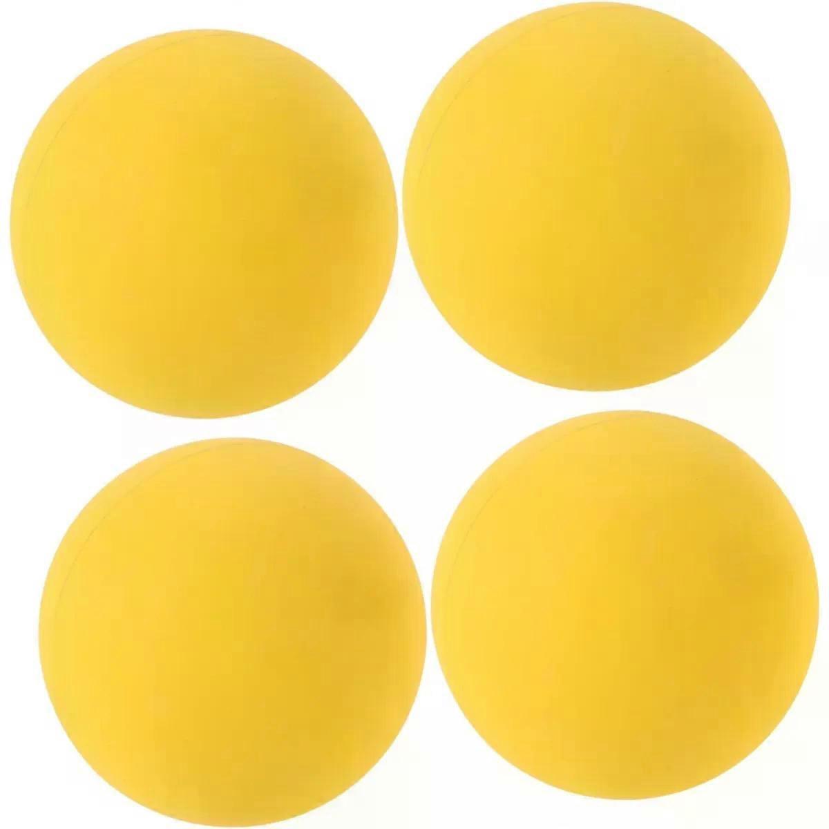 High Elasticity Training Ball Rubber Yellow 4 Pack