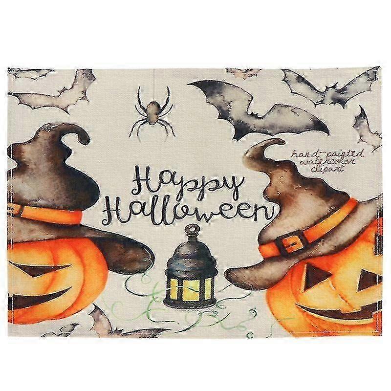 2pcs Halloween Tableware Mat For Halloween Decor
