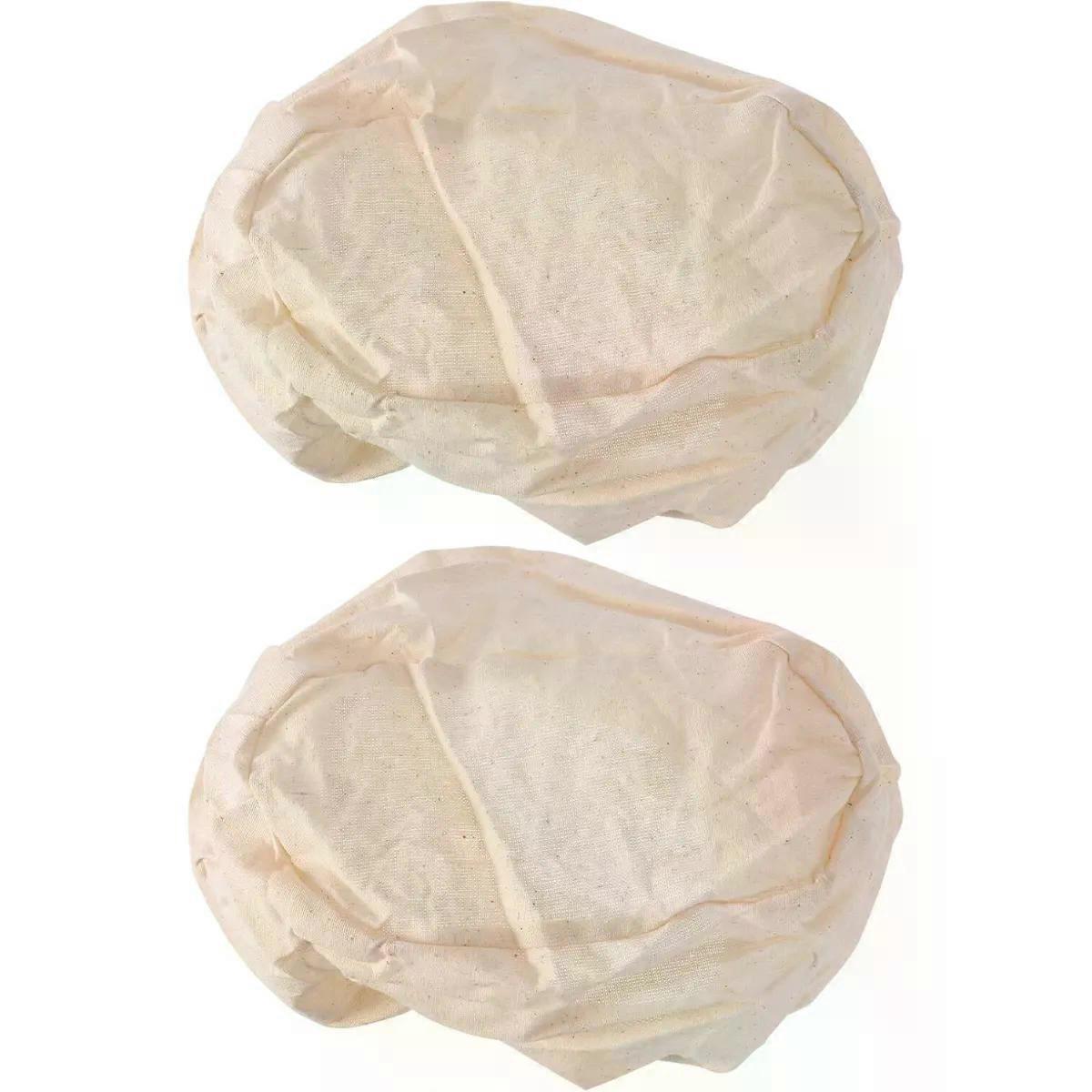 Bread Proofing Basket Khaki Cotton Covers Cloth Liners 2pcs