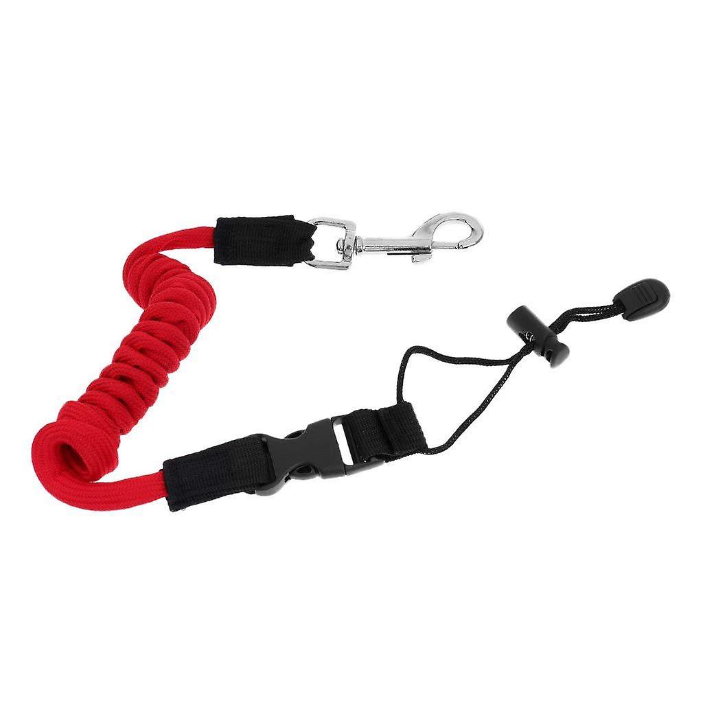 Kayak Paddle Leash, Safety Elastic Kayak Paddle Rope Canoeing Accessories With Adjustable Belt Buckle And Metal Hooks For Canoeing Boating Surfing (1p