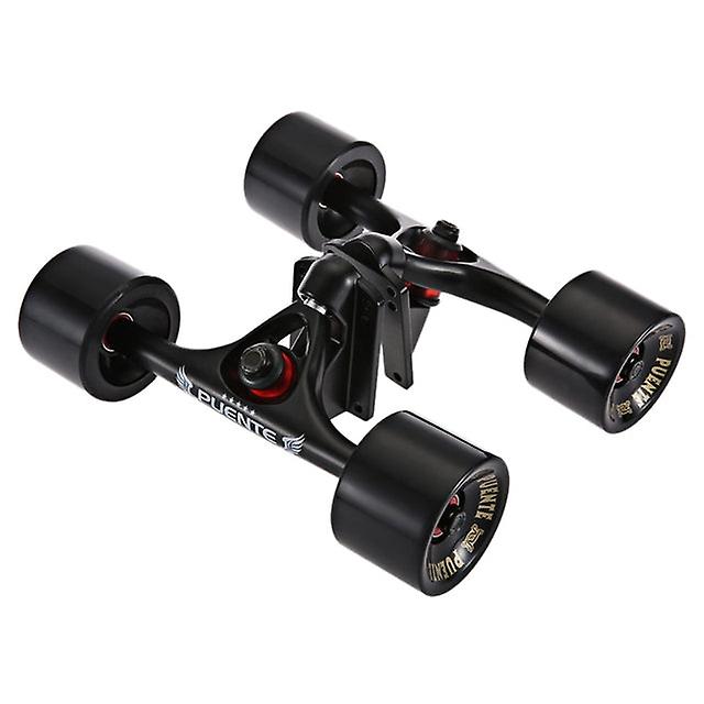Puente 2pcs/set Skateboard Truck With 70 X 51mm Skate Wheel Riser Pad Bearing Hardware Accessory Installing Tool For Skateboard
