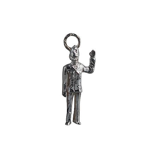 Silver 28x11mm Policeman Pendant or Charm