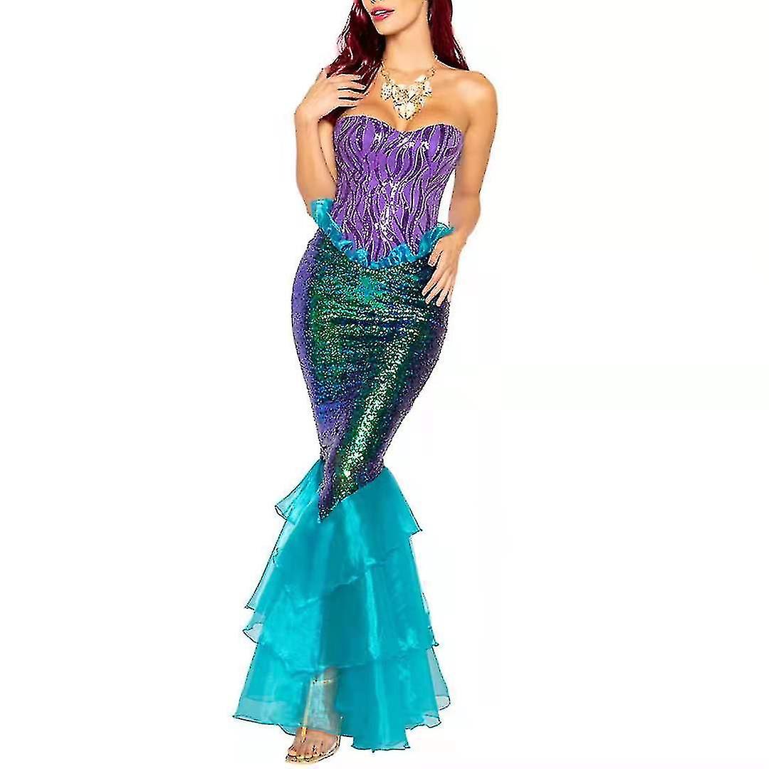 Womens Mermaid Cosplay Costume Fish Tail Halloween Party Fancy Dress |  Fruugo NO