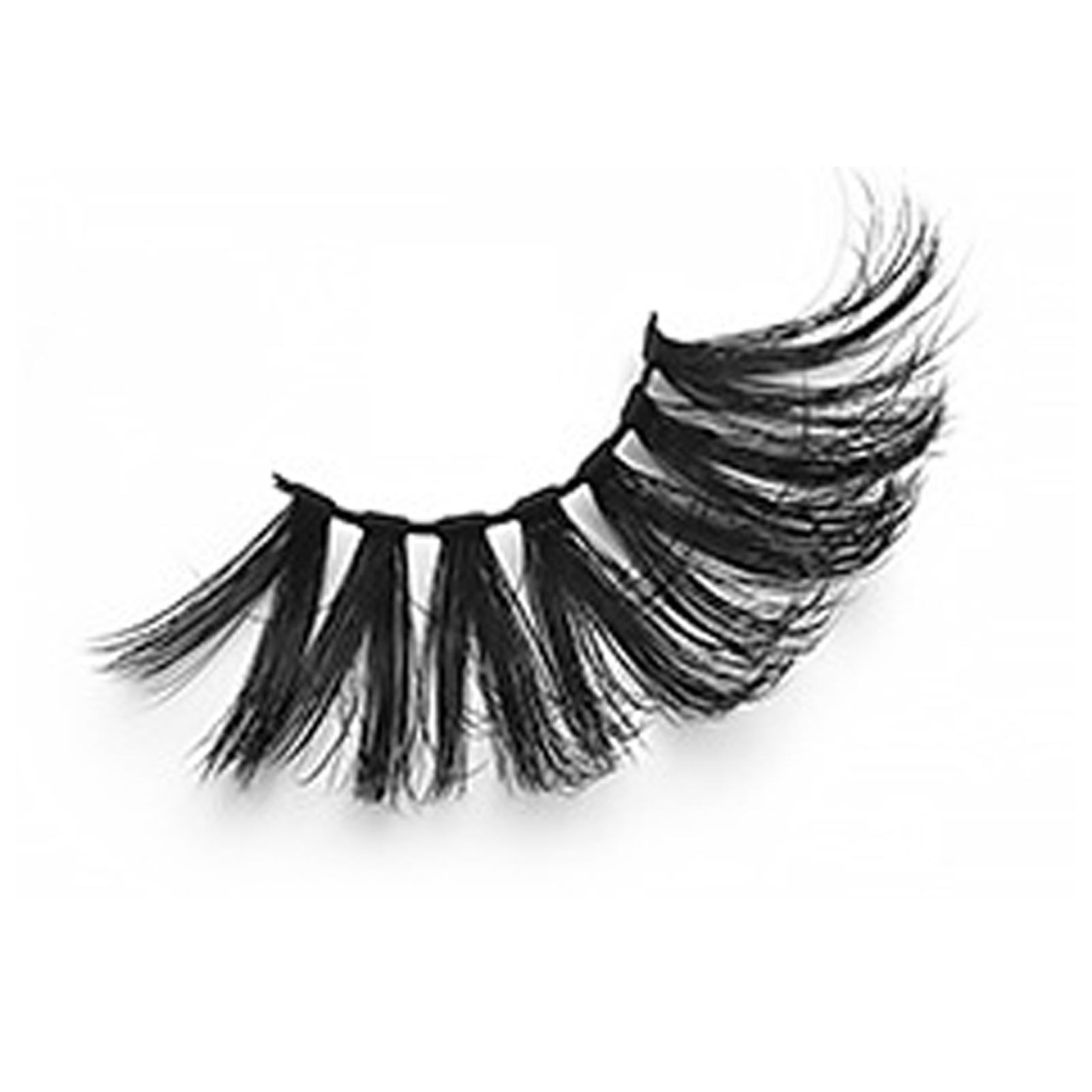 Faux False Eyelashes 25mm Long Dramatic Fluffy Eyelashes With Clear Laser Box