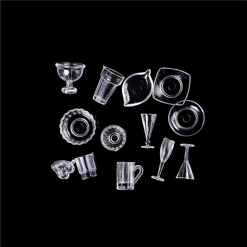 13pcs/set 1/12 Dollhouse Miniature Ice Cream Cups Set Toy Kitchen Dining-room