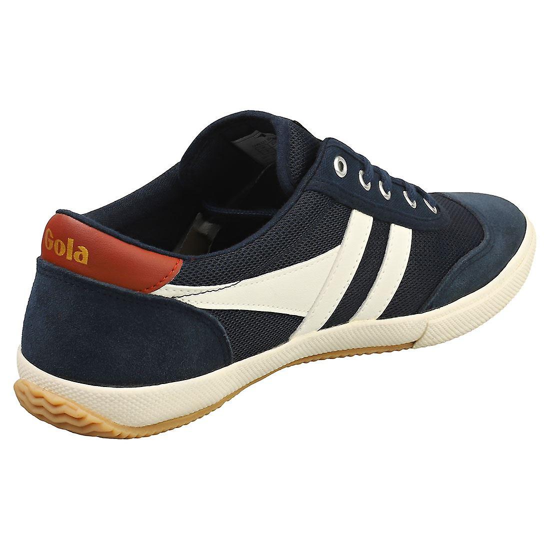 Gola Badminton Mesh Mens Casual Trainers in Navy Off White Fruugo NO