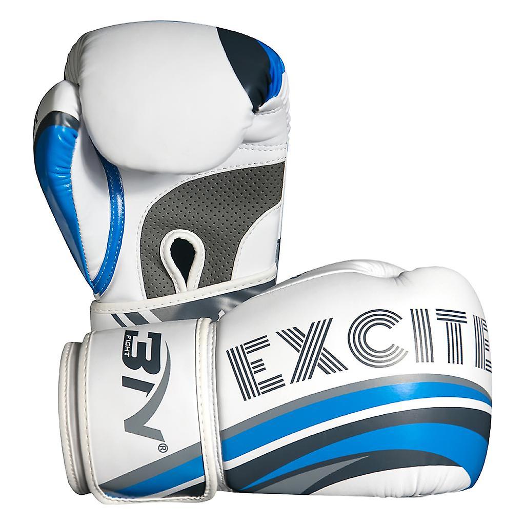 PUレザーボクシングハンドラップ包帯拳ボクシンググローブミットMMA 12OZホワイト