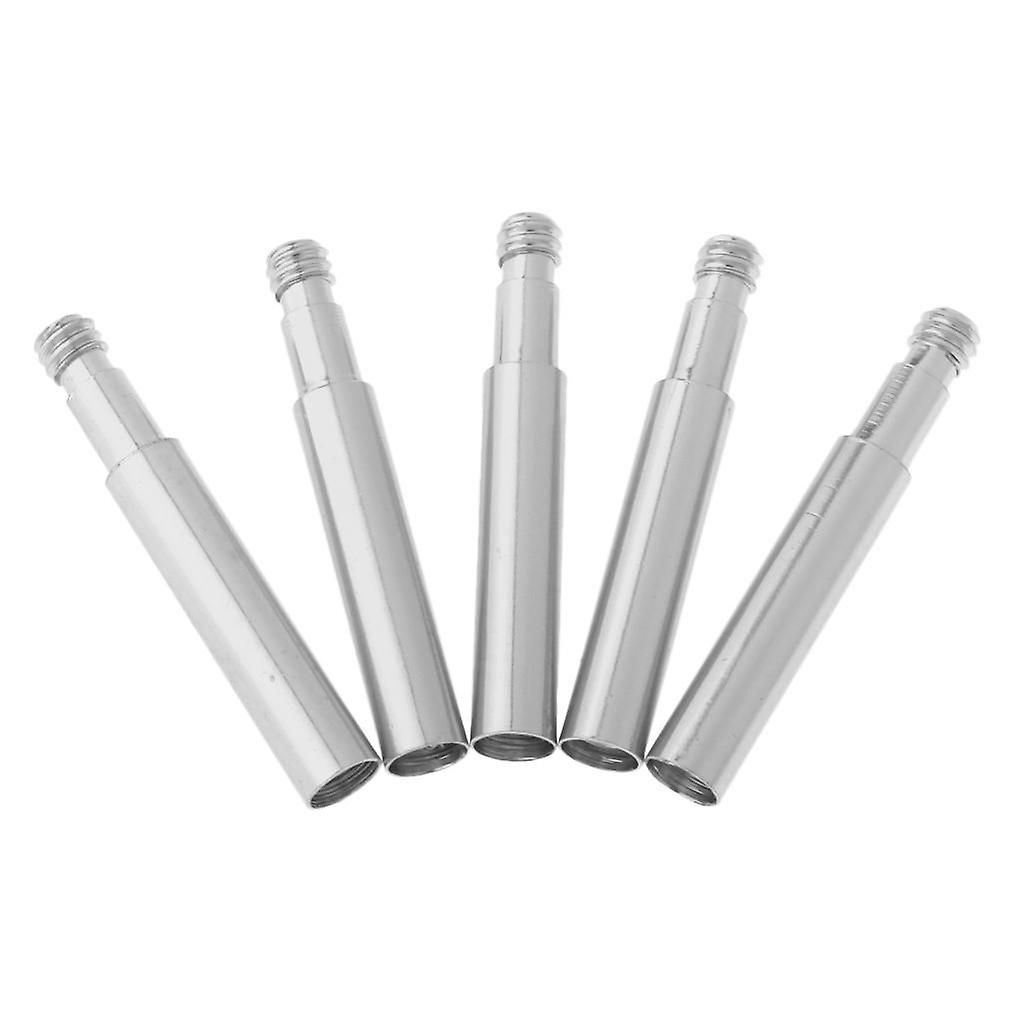 5 Pieces Presta Valve Extender for Fixed Gear Bike/Road Bike Silver 40mm