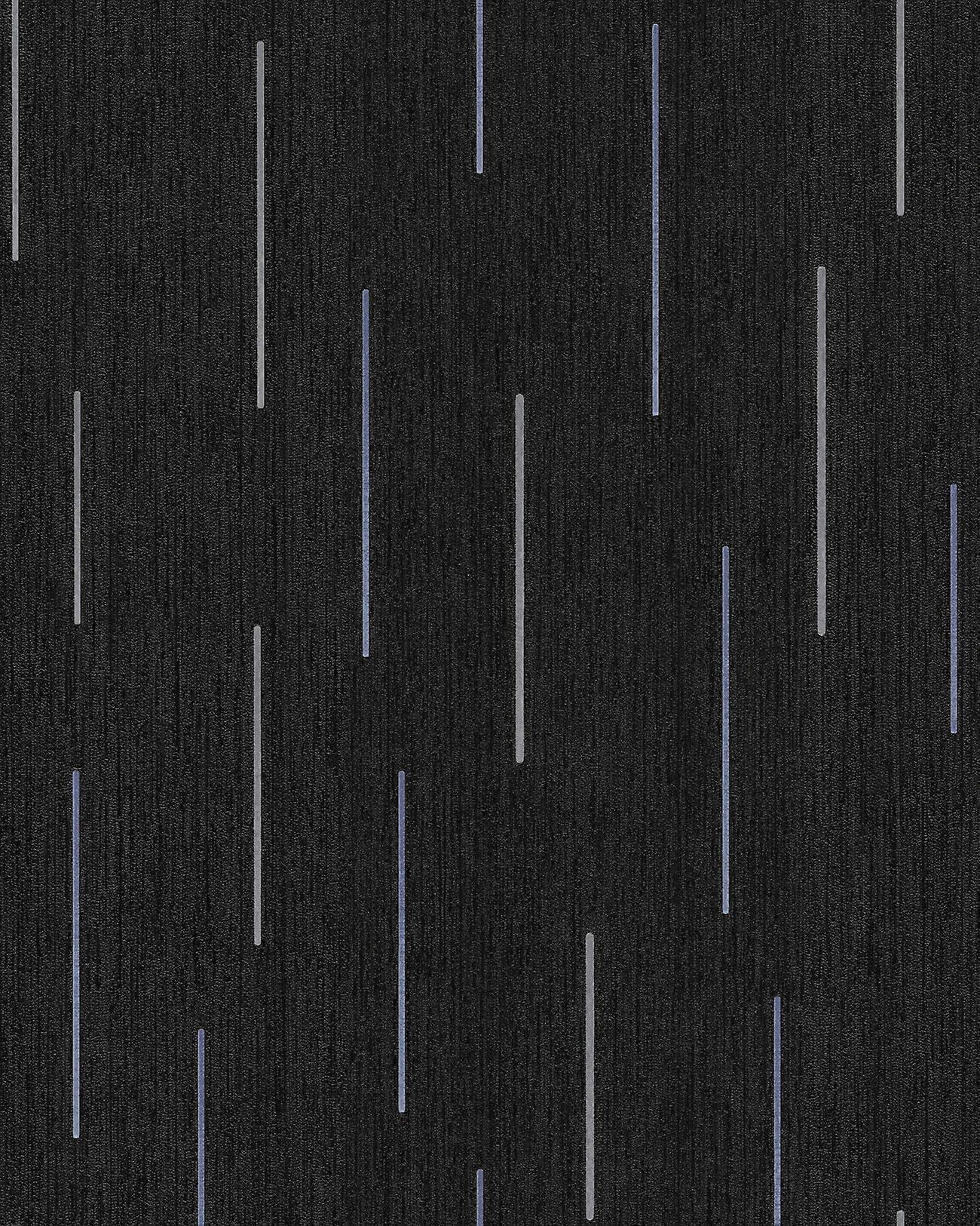 Stripes wallpaper wall EDEM 85043BR26 vinyl slightly textured with graphical pattern and metallic highlights anthracite black grey violet