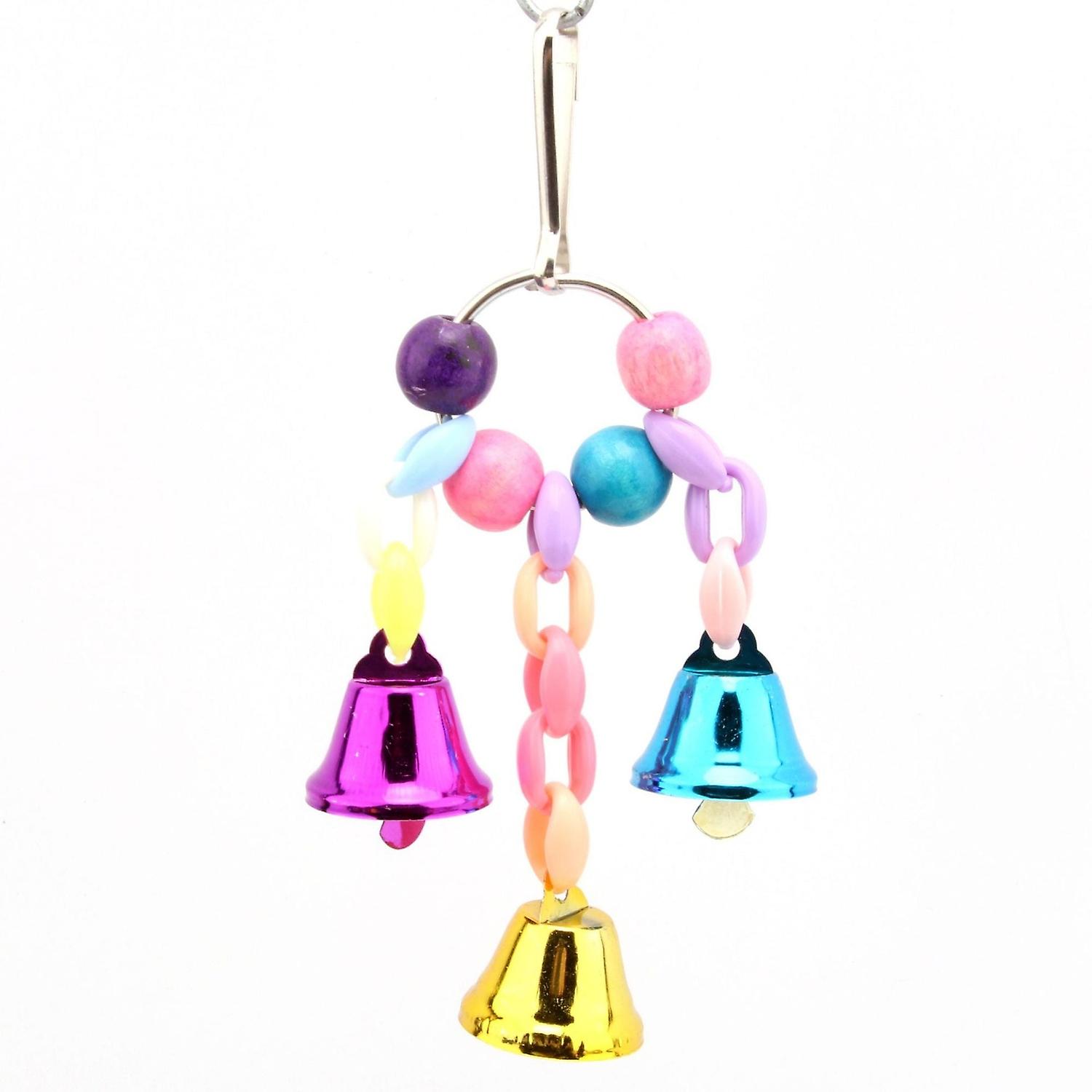 Safe Non Toxic Bird Toys 2pcs Parrot Supplies Bite Bell Simple Bell String Chain