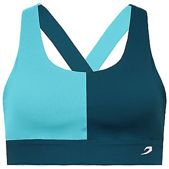 BoxRaw Medium Support Rundhalsausschnitt ärmellos blaugrün Damen Sport-BH BXRW LSB T