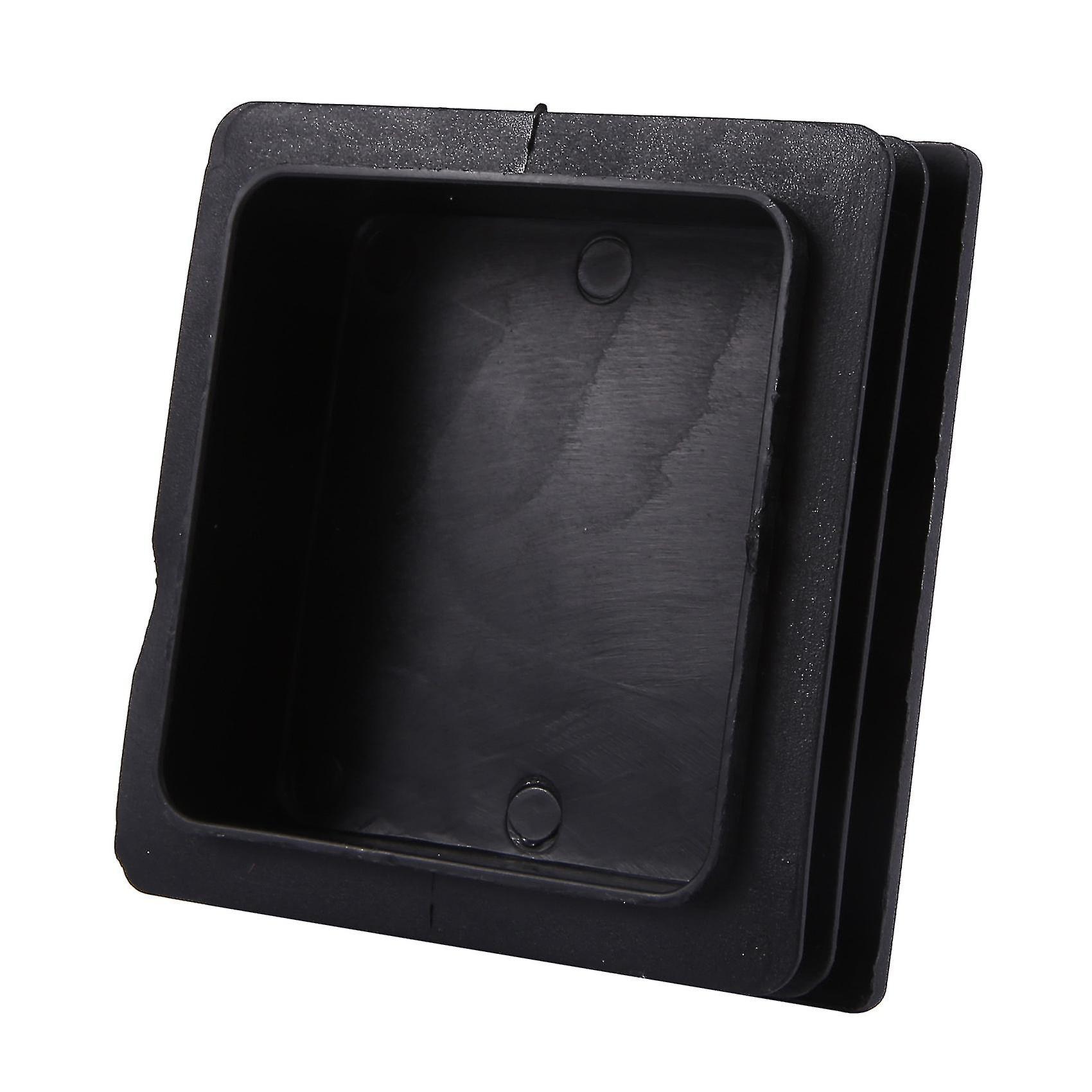 100mm X 100mm Plastic Ribbed Square End Caps Cover Tube Inserts 2 Pcs ...