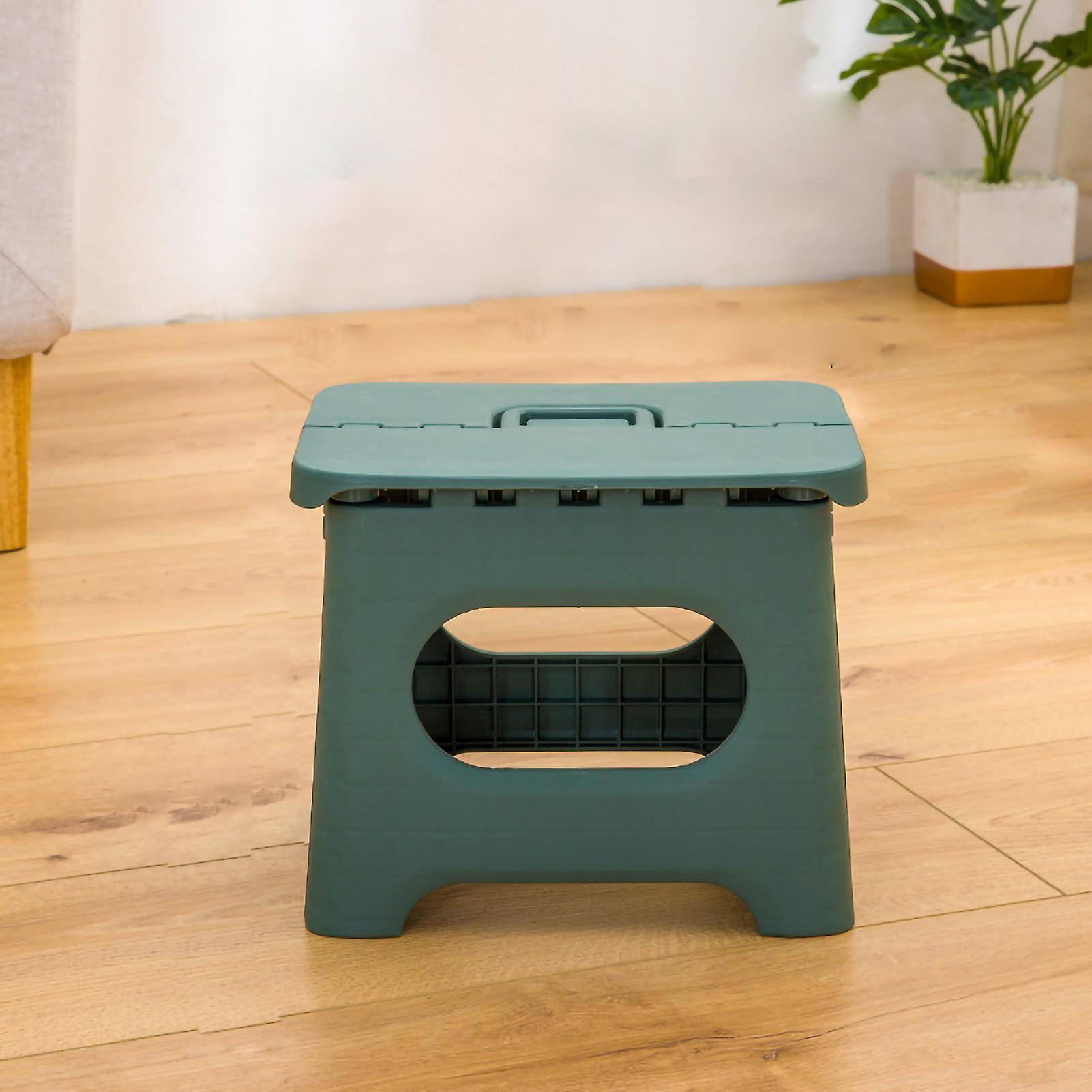 Light Green Foldable Step Stool for All Ages - Compact Plastic Footrest