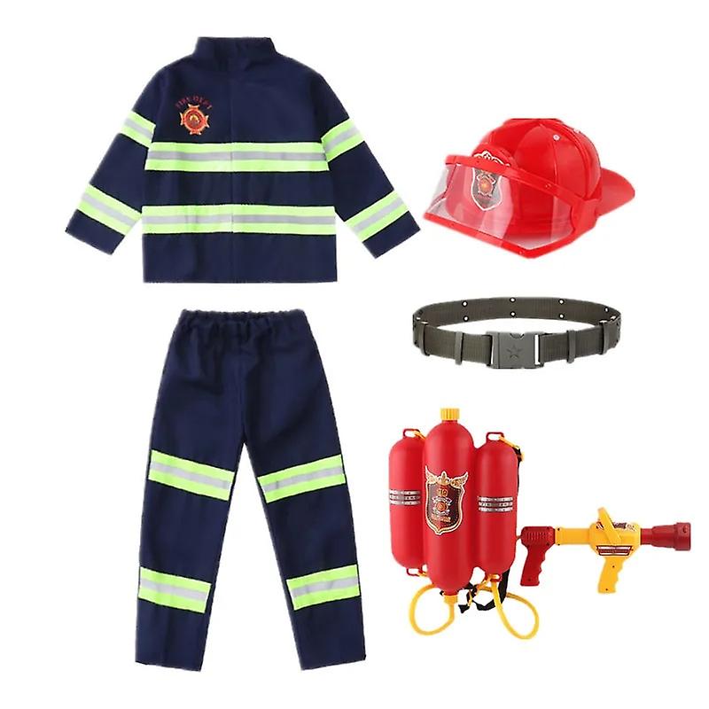 Child Firefighter Costumes Firefighter Toys Firefighter Tools With Walkie-talkie, Compass Whistle, Axe Kit Pretend Play Toy