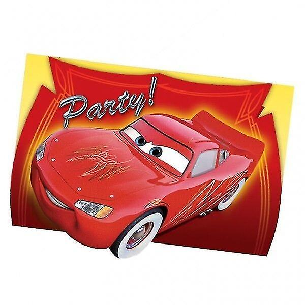 Voitures Die Cut Lightning McQueen Invitations (Pack de 6)
