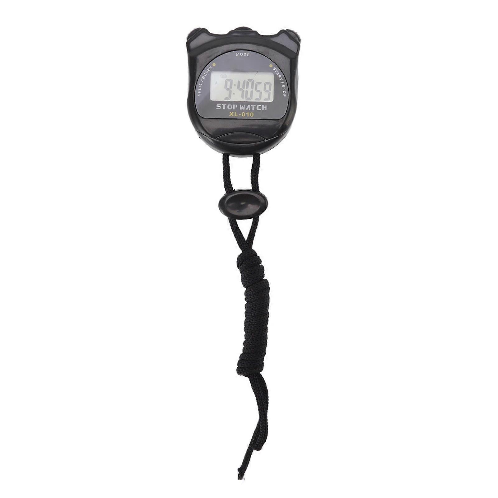 Domare Digital Stoppur Timer Vattentät Multi Funktioner 140mAh Sport Stoppur Timer För Löpning Racing Svart