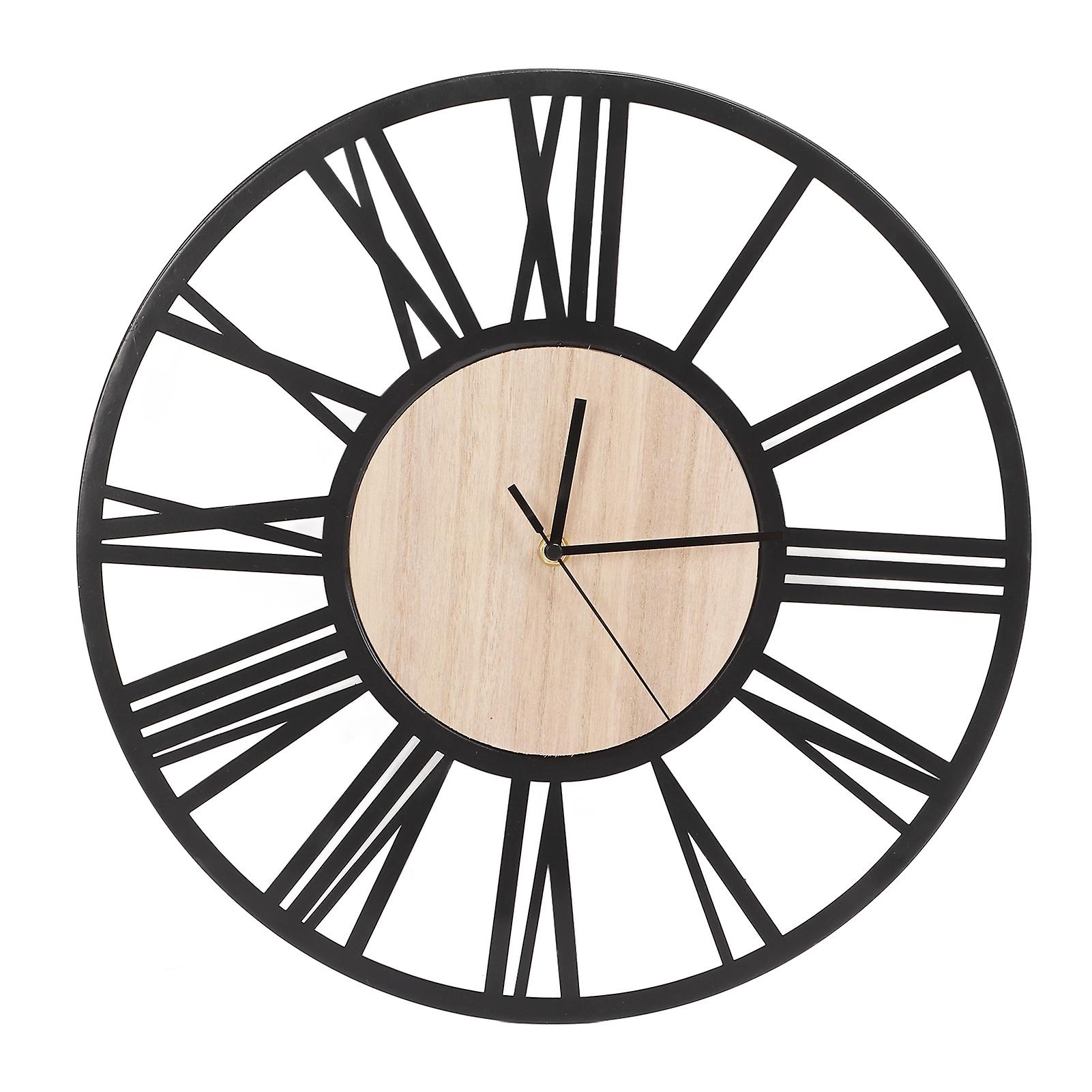 Wall Clock, Wood Grain, Circular