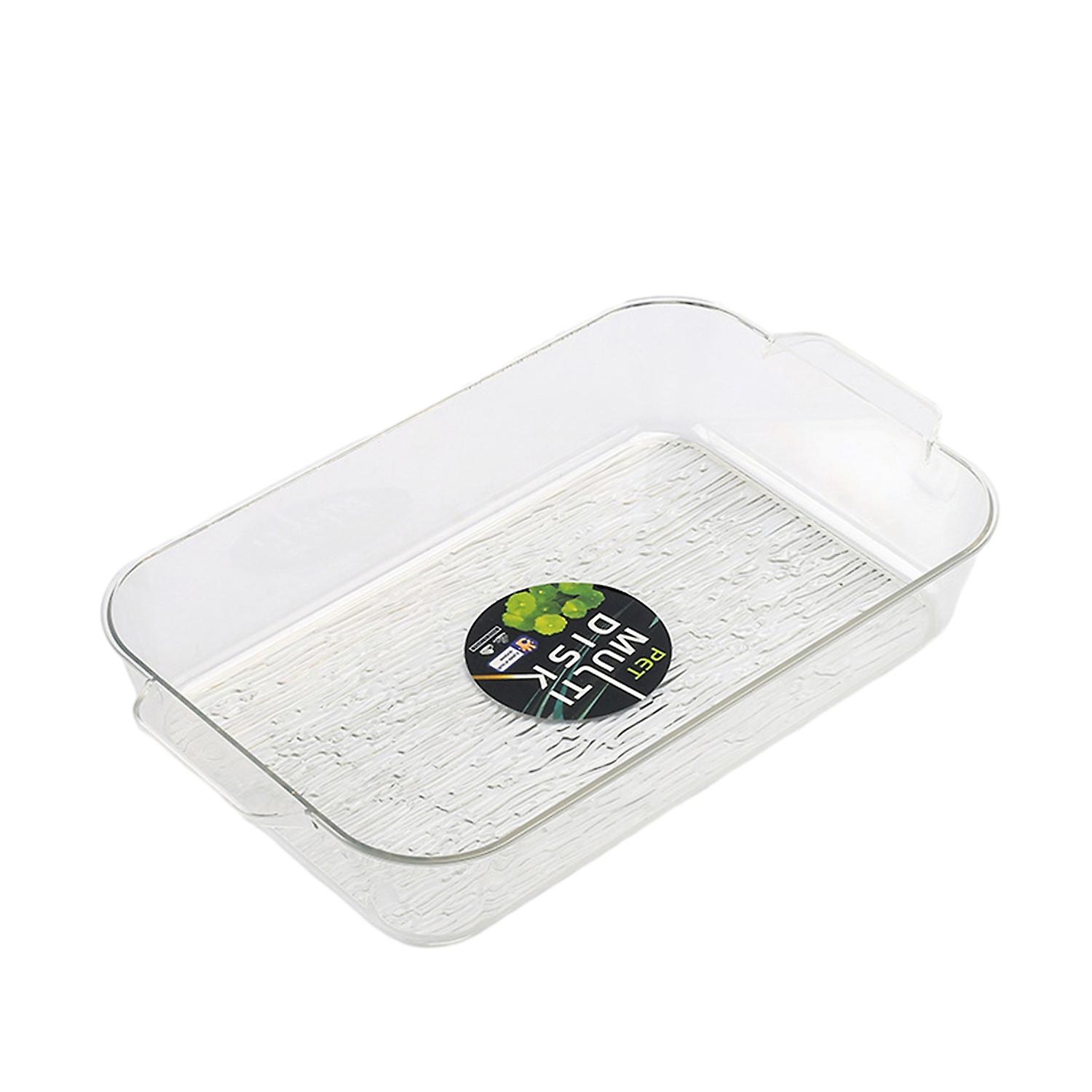 Fruit Tray Modern Clear Large Capacity Rectangle Multifunction Tea Cup Snack Candy Food Storage Orga