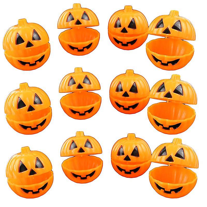 12pcs Pumpkin Containers For Halloween Decorations