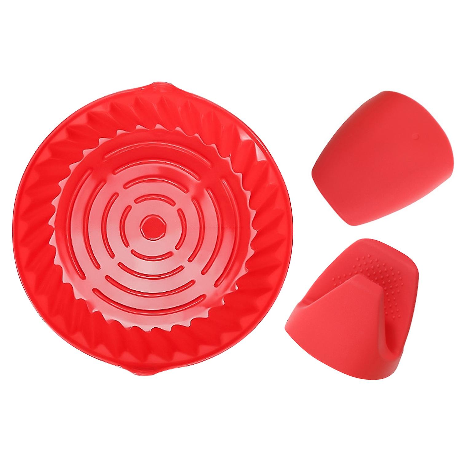 Fryer Baking Pan High Temperature Resistant Non-sticky Round Reusable Bakeware Silicone Pot Cake