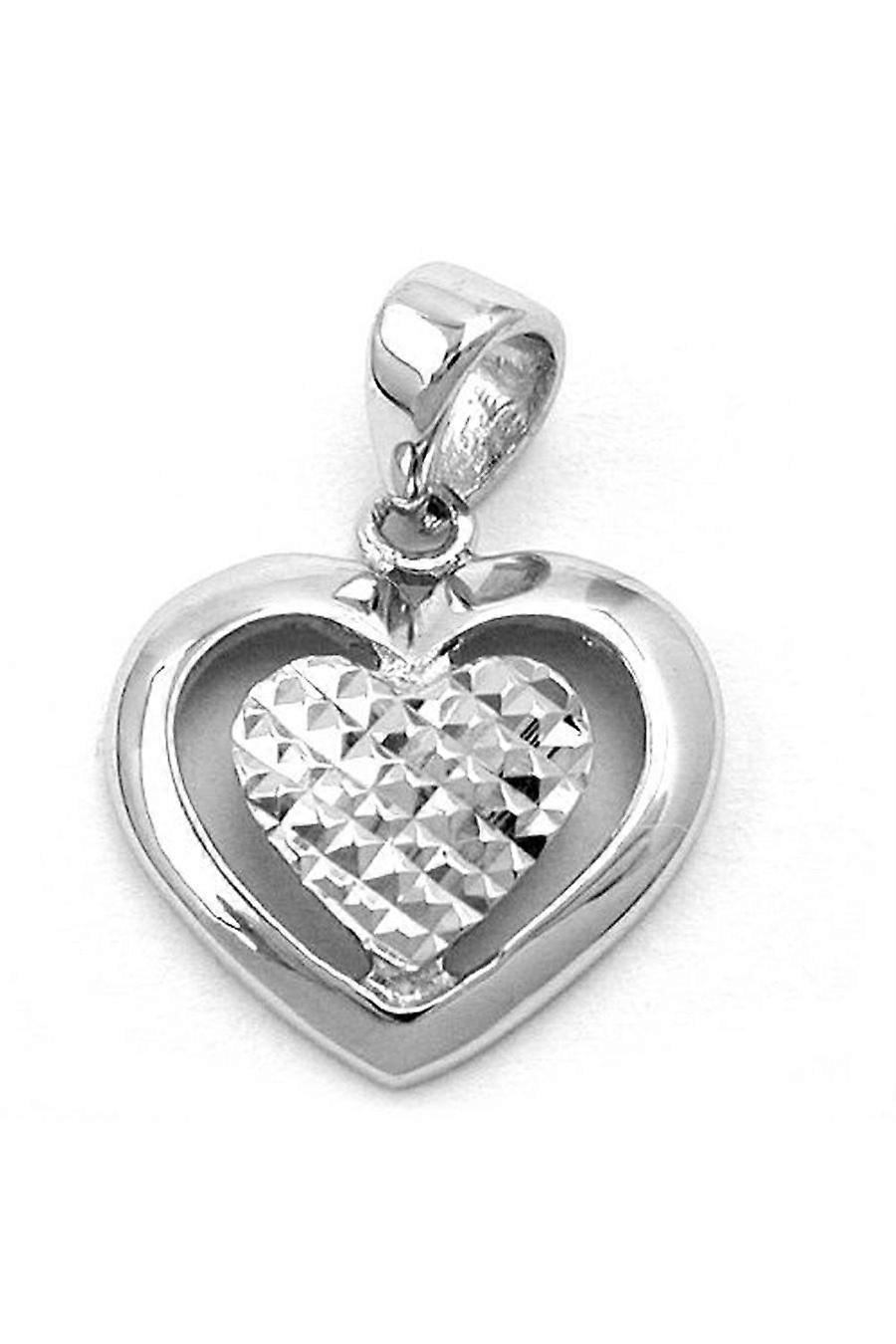 Pendant Heart Patterned Silber 925 - Gl90343