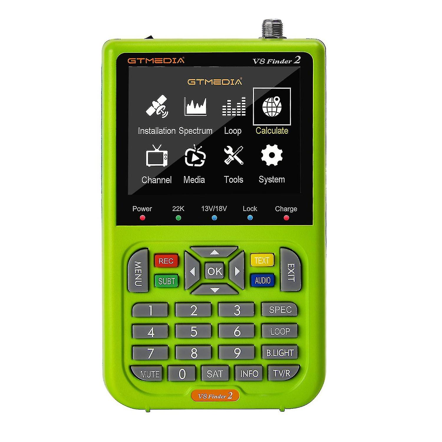 V8 Finder 2 Satellite Finder Dvb-s2x/s2/s Hd Built-in 4000mah Battery 3.5 Inches Display Satellite S