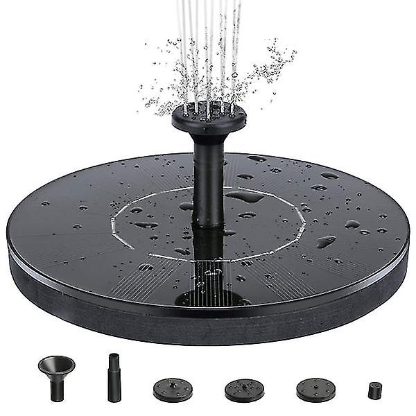Vattenfontän solcellsdriven 16 cm - svart